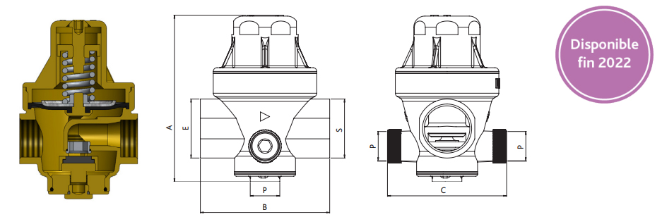 Schéma et modélisation du réducteur de pression probar